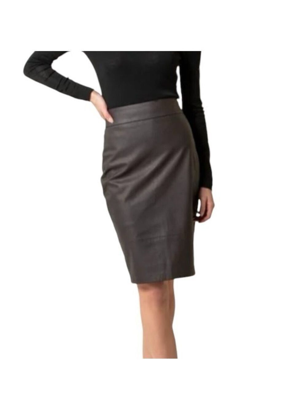 Ever New Amy PU Faux Leather Midi Pencil Skirt